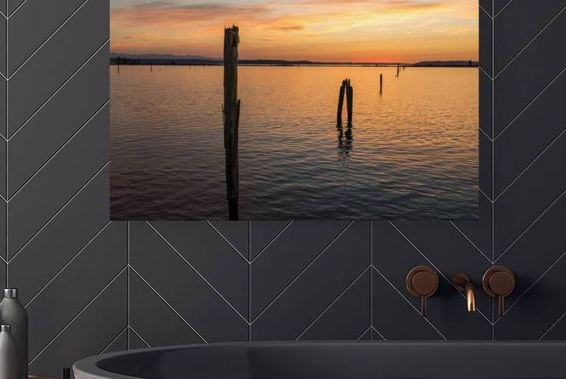 Dramatic sunset clouds over Possession Sound Everett in Washingt by Steve Heap