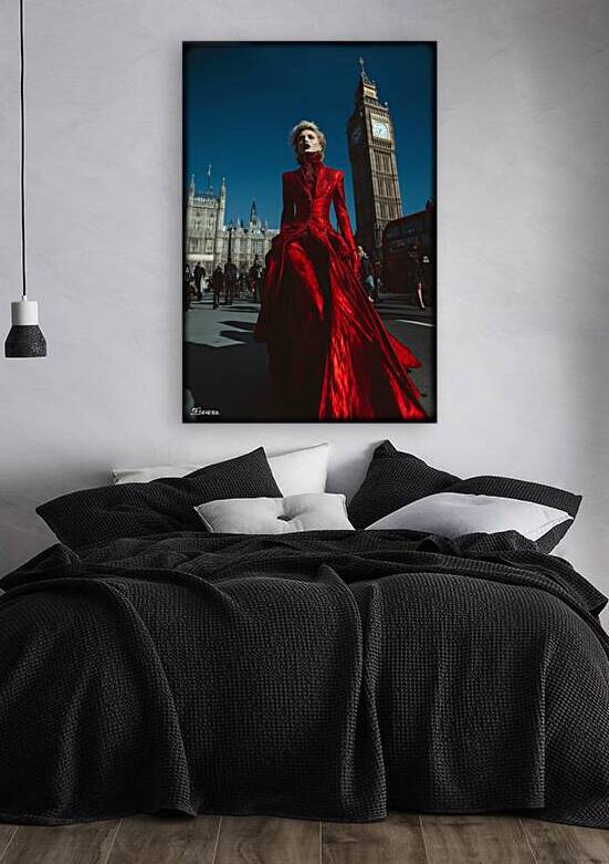 Lady in red in London FA 25 2x3  46 by Ksavera ART