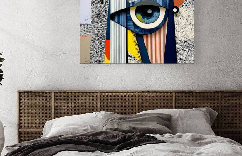 Golden Gaze – Abstract Portrait Eye Print by Savage Art Prints