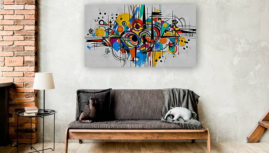Tantrum – Explosive Line & Color Abstract Print by Savage Art Prints
