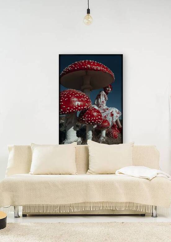 Girl with mushrooms  FA 25 2x3  77 by Ksavera ART