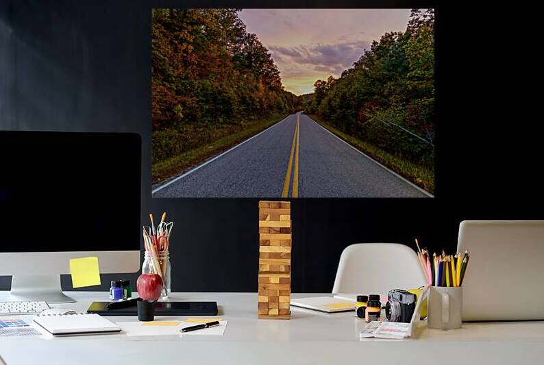 Highway To An Autumn Sunset by Jennifer White