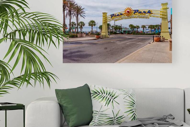 Panama Pier Park Sign Sidewalk View by Jennifer White