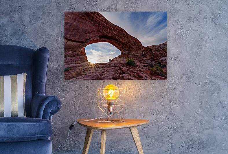 Sunrise Pause At Arches South Window by Jennifer White