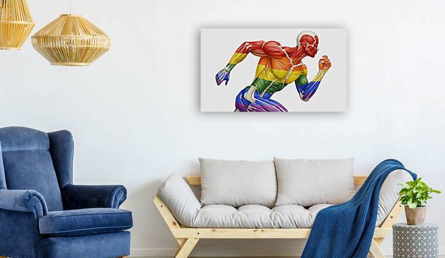 Pride in Motion — Rainbow Runner Anatomy by MotivatePrints