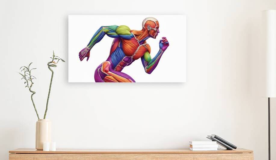 Spectrum Runner — Color-Coded Muscle Anatomy in Motion by MotivatePrints