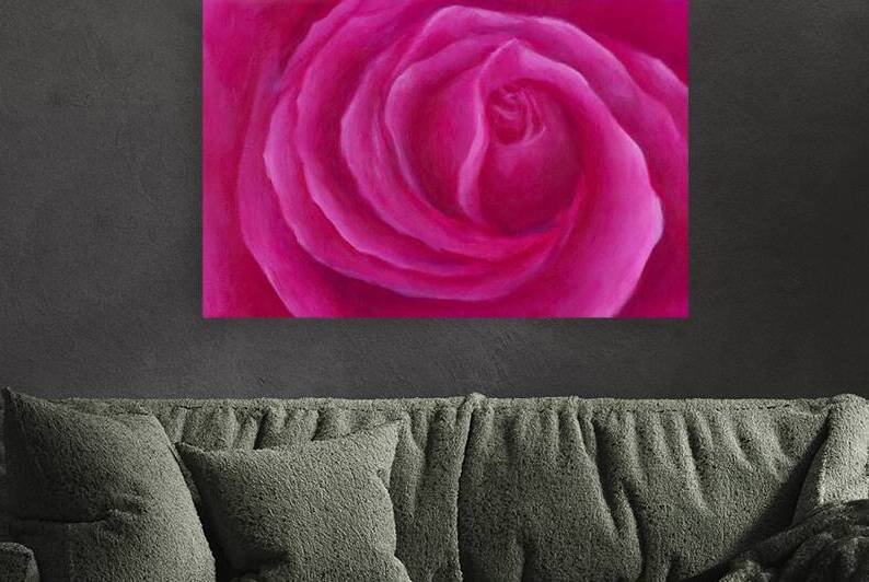 Pink rose spiral by Karen Kaspar