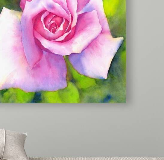 New Years Rose watercolor painting  by Karen Kaspar