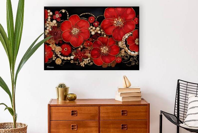 Japanese floral art FA 25 2x3  452 by Ksavera ART
