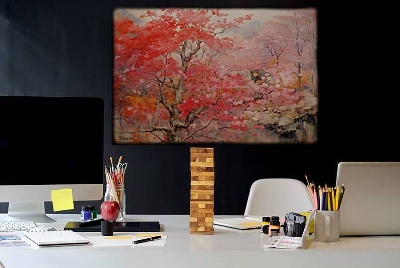 Japanese floral art FA 25 2x3  457 by Ksavera ART