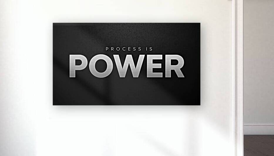 Process Is Power — Metallic Motivation for Champions by MotivatePrints