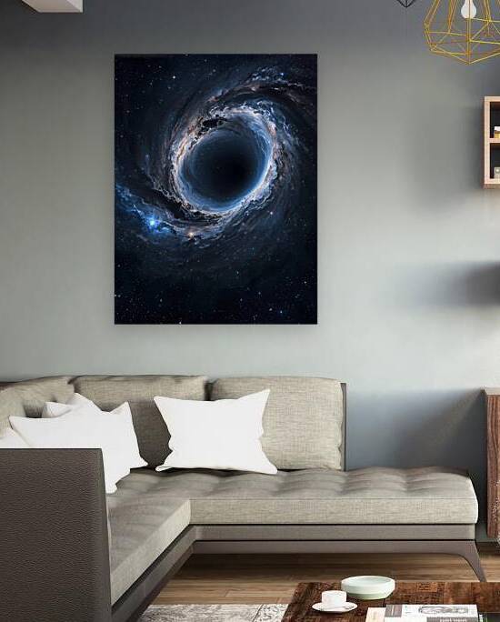 Mystical Cosmic Wormhole – Deep Space Vortex with Stellar Light by Inspire Art