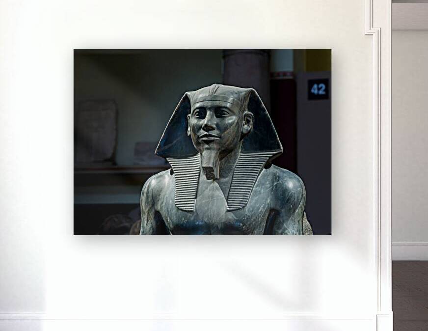 Head of the famous Khafre statue carved from  anorthosite gneiss by Steve Heap