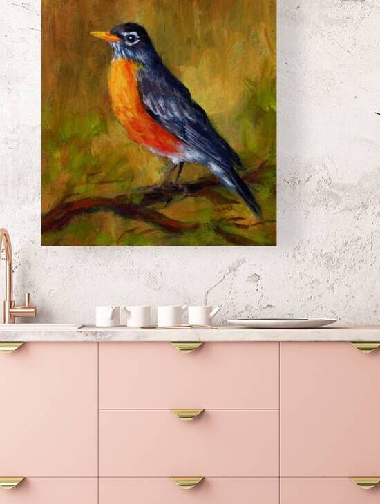 Portrait of a North American Robin by Karen Kaspar