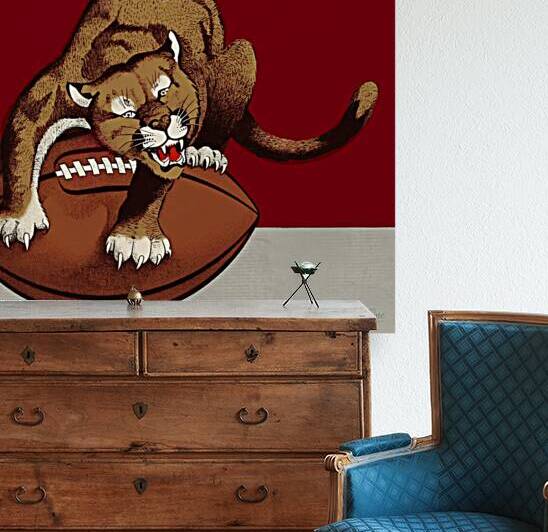 1950s Washington State Cougar Football Art by Row One Brand
