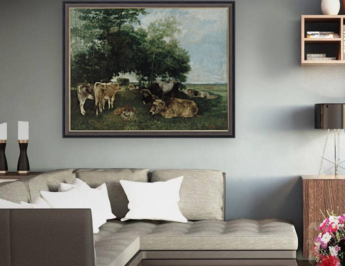 La sieste pendant la saison des foins by Gustave Courbet