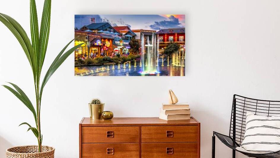 Shimmering Fountains at The Island Pigeon Forge TN by Shelia Hunt Photography