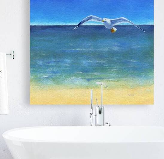 Spread your wings and fly acrylic painting by Karen Kaspar