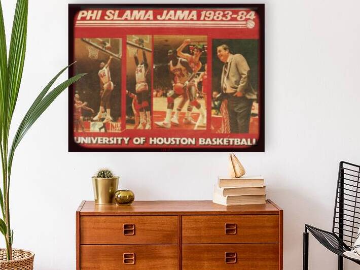 Phi Slama Jama Houston Basketball Viewfinder Slide Art by Row One Brand