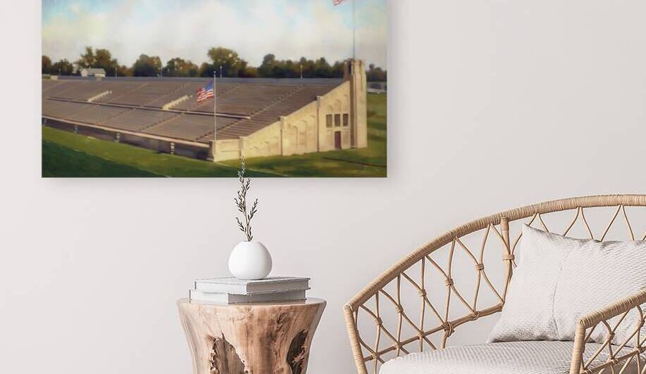 1920s Indiana Memorial Stadium IU Football Art by Row One Brand