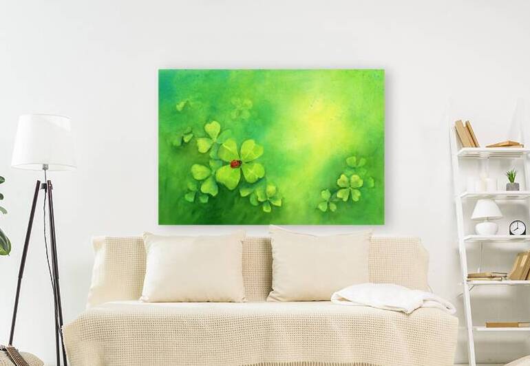 A lucky day watercolor painting by Karen Kaspar