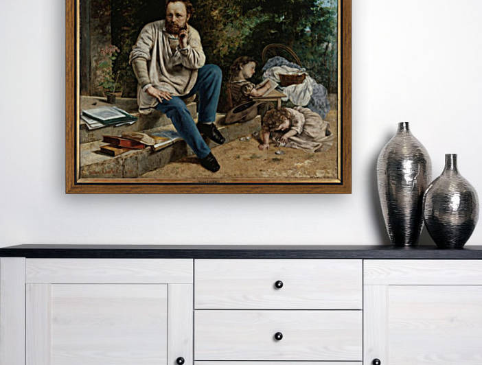 Pierre Joseph Proudhon et ses enfants en 1853 by Gustave Courbet