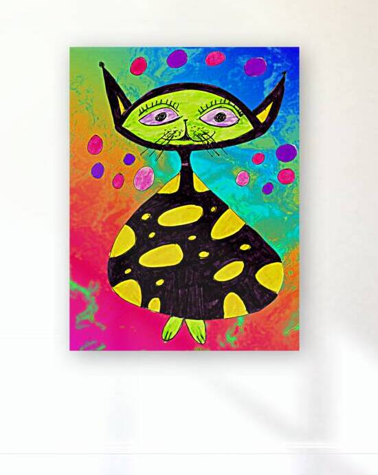 Abstract Quirky Cosmic Cat by Catriona Roberts Nature Photography and Designs