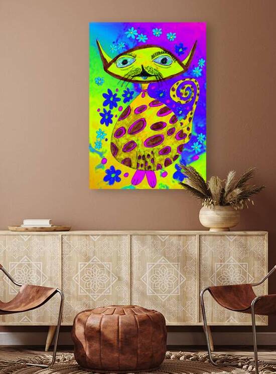 Abstract Colourful Cosmic Cat by Catriona Roberts Nature Photography and Designs