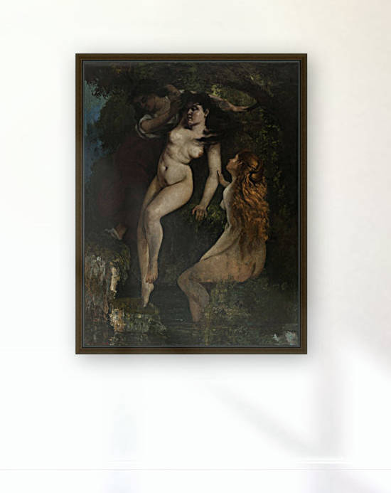 Trois baigneuses by Gustave Courbet