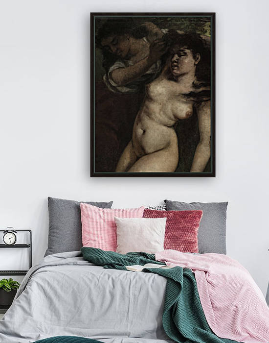 Trois baigneuses by Gustave Courbet