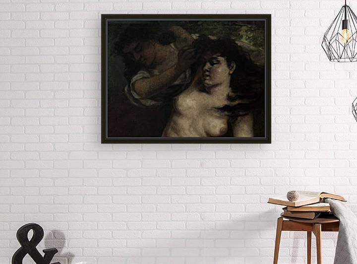 Trois baigneuses by Gustave Courbet