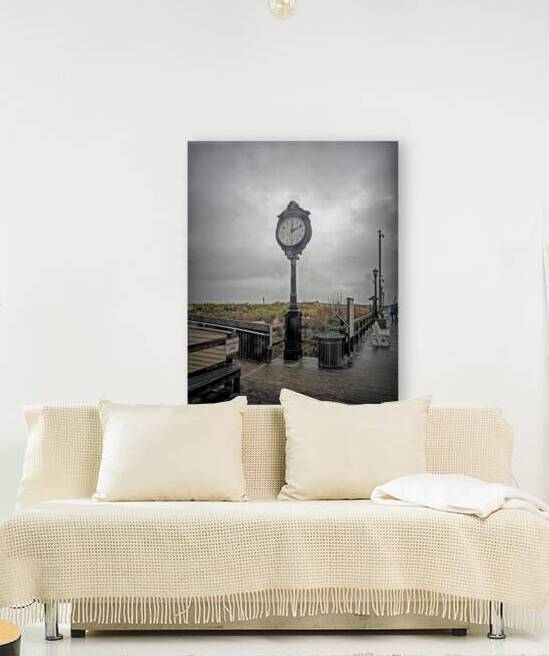Bethany Beach Clock in a Storm by Bill Swartwout Photography