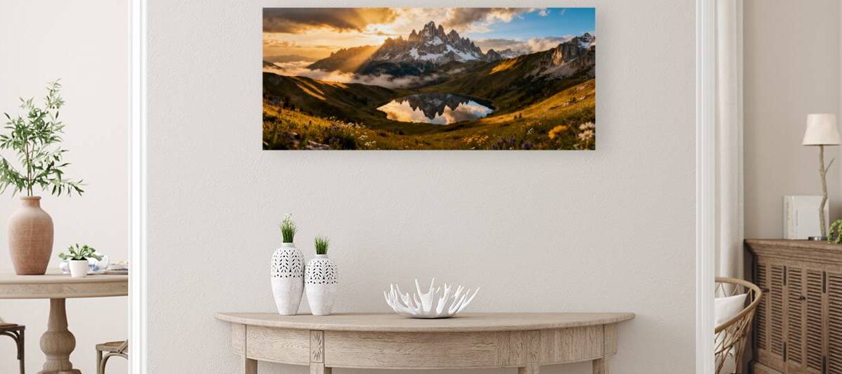 Crown of Light over the Mirror Lake by MotivatePrints