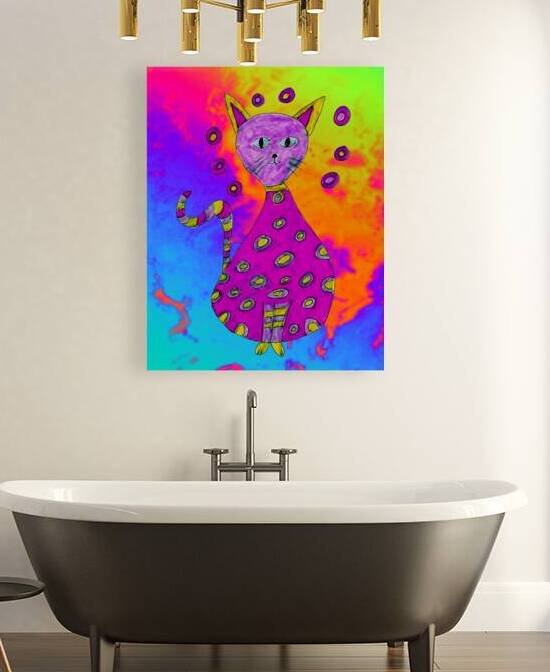 Abstract Vibrant Cosmic Cat by Catriona Roberts Nature Photography and Designs