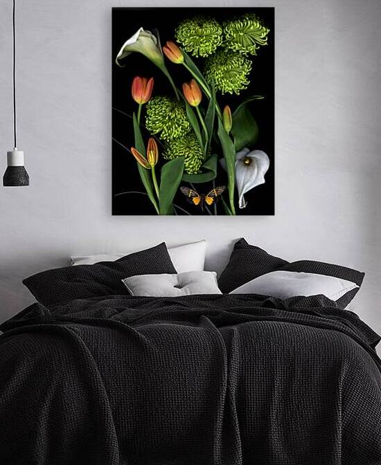 Callas Tulips & Mums by Jane Baron