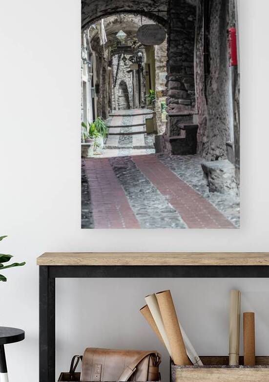 Ancient Carrugio Alley in the Medieval Village of Dolceacqua Ita by Paolo Modena