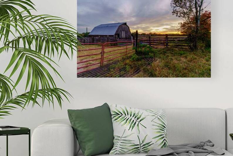 Ozarks Barn October Sunset by Jennifer White