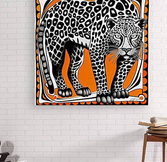 Leopard Square - Wild Cat Stare by SykArt Designs