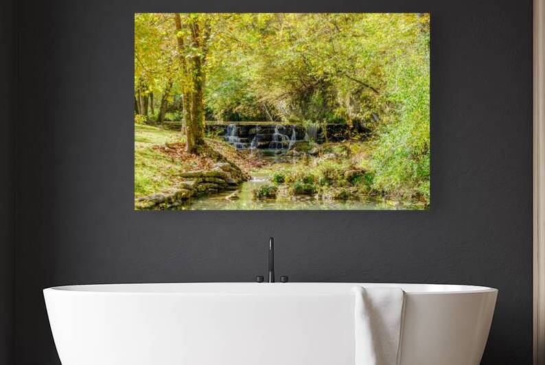 Autumn Glow Over A Waterfall by Jennifer White