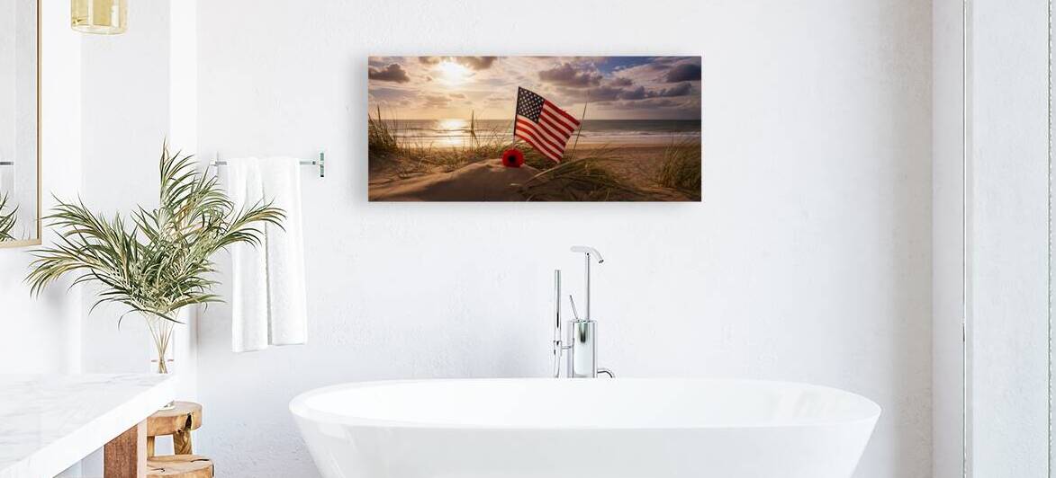 Honor & Remembrance in the Dunes at Sunset by MotivatePrints