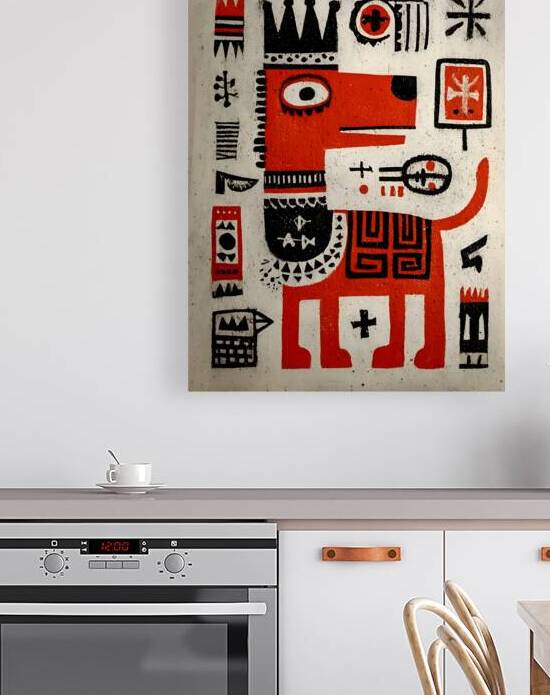 The Red King – Tribal Pop Expressionism Print by Savage Art Prints