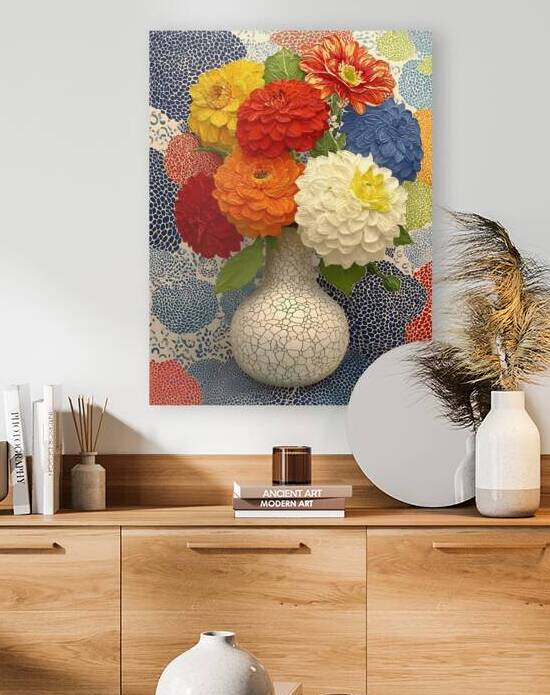 Cracked Bloom – Modern Dahlia Study Print by Savage Art Prints