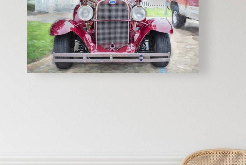 1930 Red Ford Hot Rod 5 Window Coupe X1 1 by Rich Franco