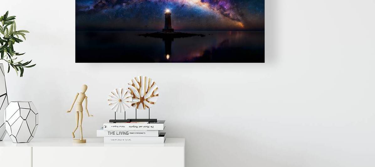 Beacon Under the Milky Way by MotivatePrints