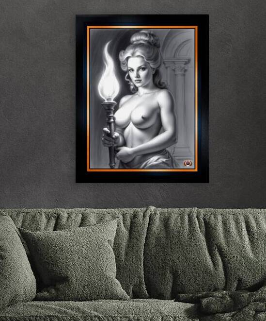 Graphite Study Portraiture Of Torchbearer Valeriana Aurelia Gorgeous AI Concept Art by Xzendor7 by xzendor7