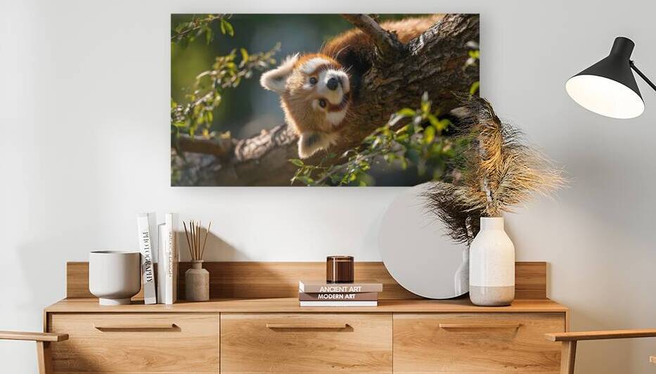 Forest Acrobat – Red Panda Print by Savage Art Prints
