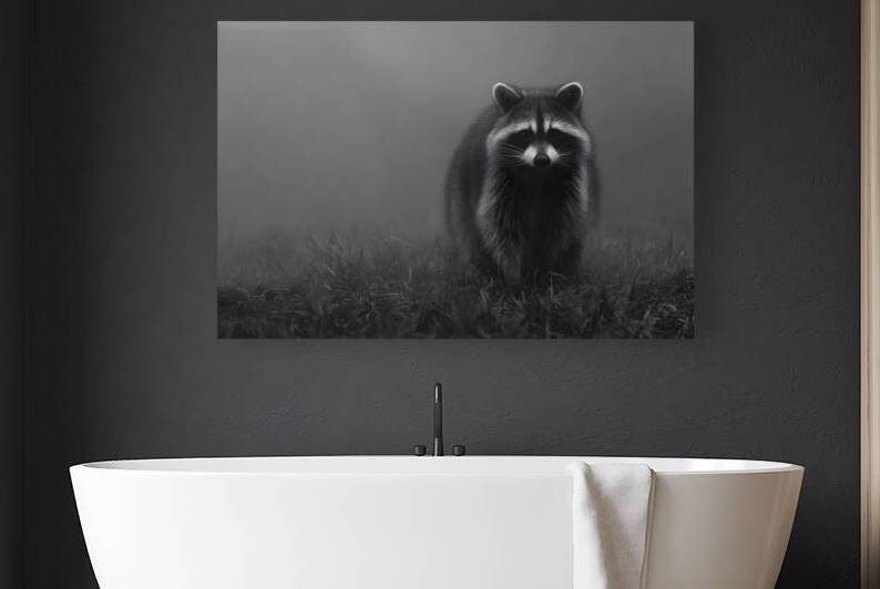 Mistwatcher - Raccoon Print by Savage Art Prints