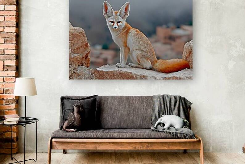 Sand Whisper – Fennec Fox Print by Savage Art Prints