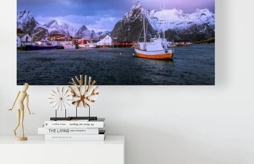 Snowy Hamnoy Norwegian Fishing Village by Norma Brandsberg Photography