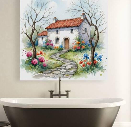 Cottage Garden in Bloom   GIA2501 0658 WAT by JordiCarrio